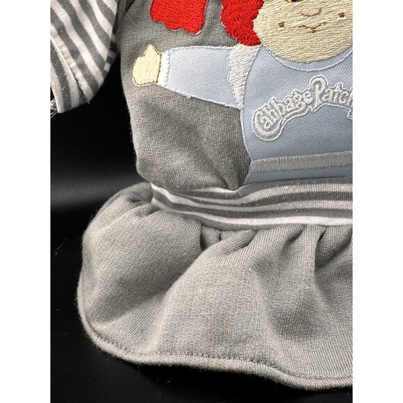 Vtg Cabbage Patch Kids Coleco 1980s Portrait Dress Grey Redhead Pigtails - Picture 4 of 15